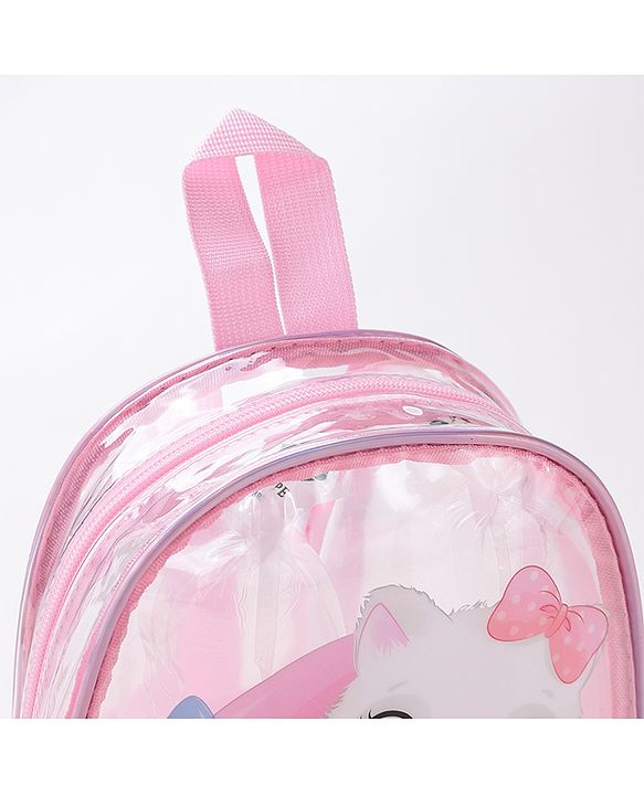 Babyhug Kitty Print Fashion Backpacks - Pink