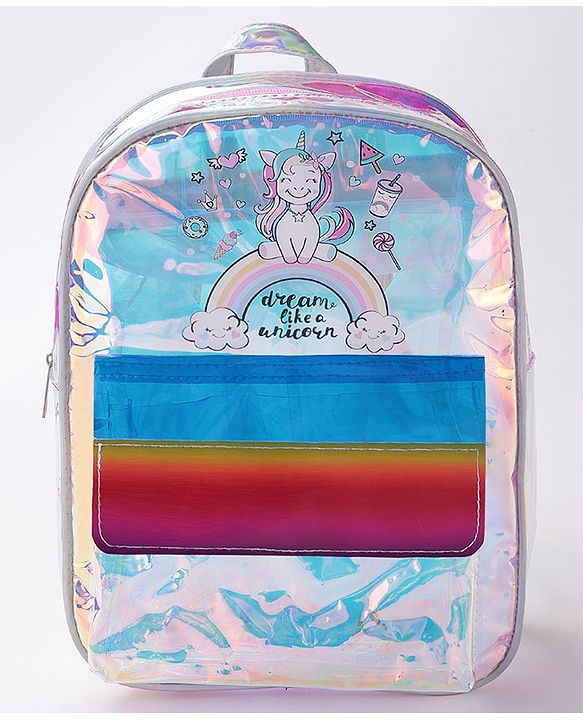 Babyhug Unicorn Print Fashion Backpacks - Pink
