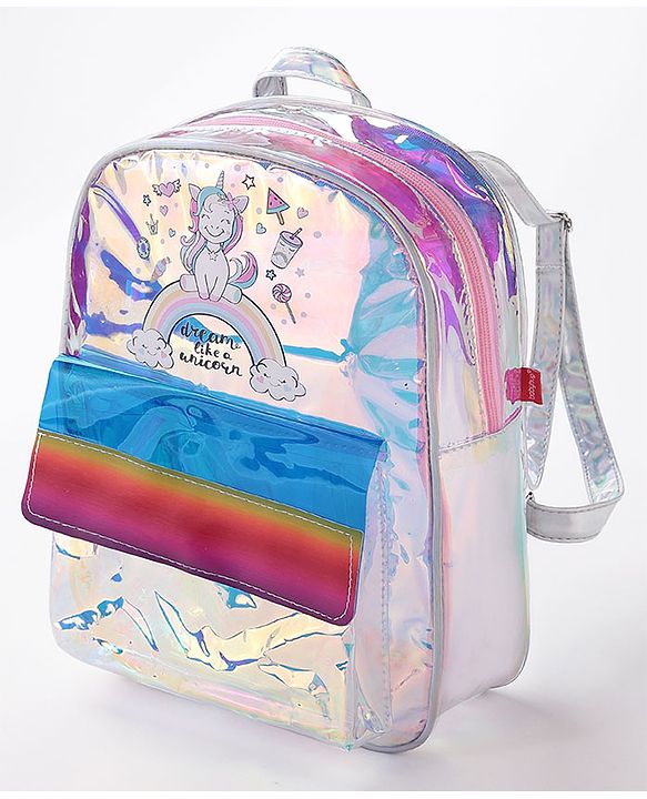 Babyhug Unicorn Print Fashion Backpacks - Pink