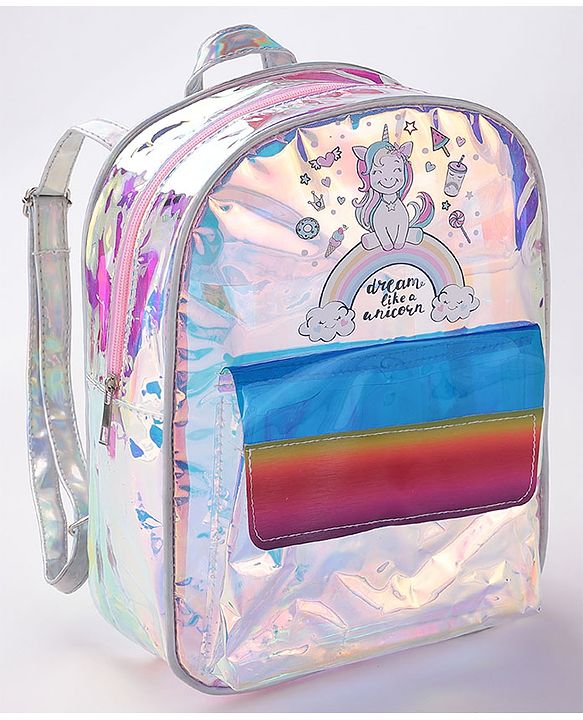 Babyhug Unicorn Print Fashion Backpacks - Pink