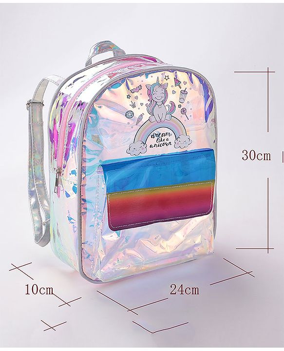 Babyhug Unicorn Print Fashion Backpacks - Pink