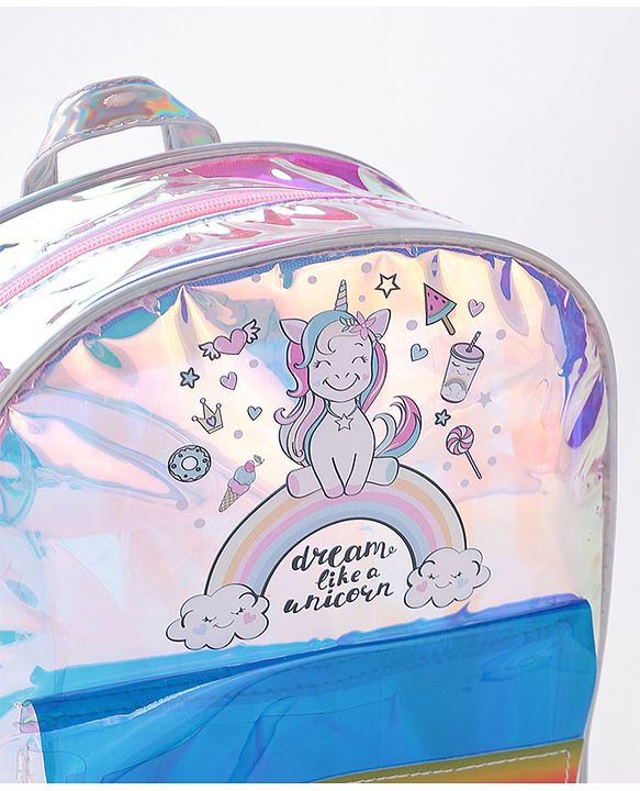 Babyhug Unicorn Print Fashion Backpacks - Pink