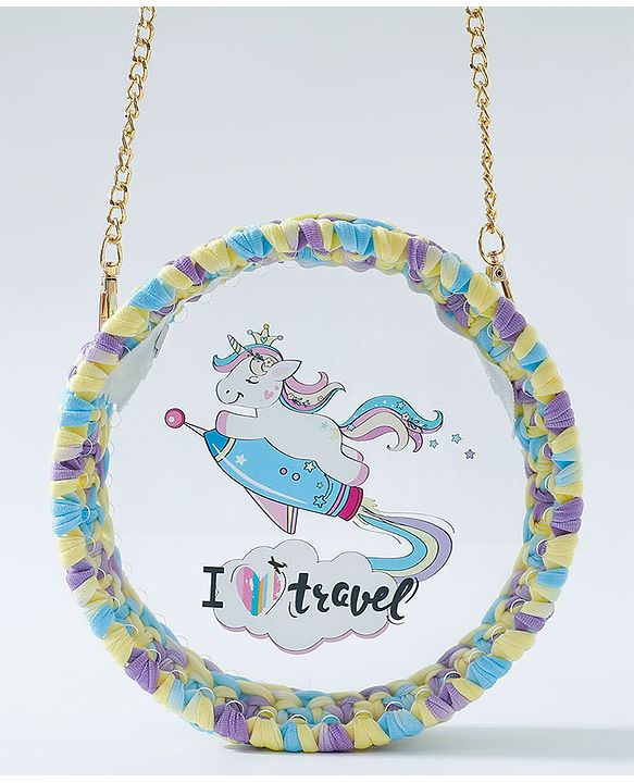 Babyhug Sling Bag Unicorn Print- Multicolor