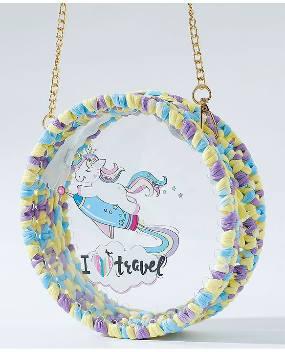 Babyhug Sling Bag Unicorn Print- Multicolor