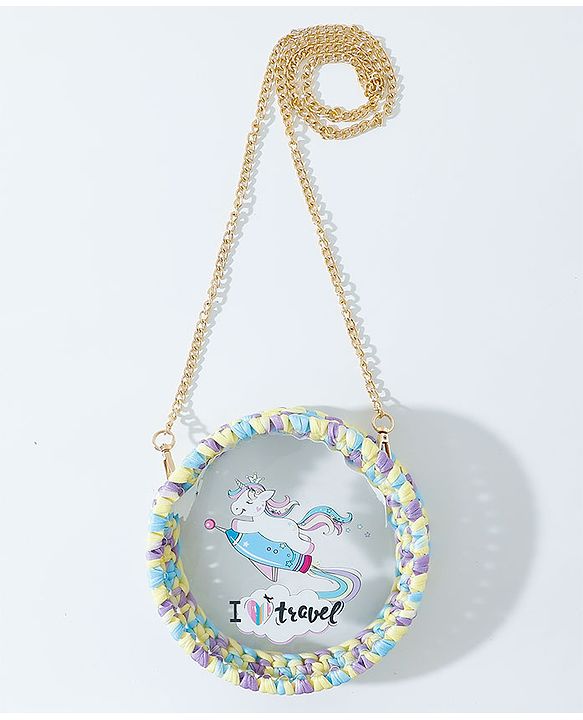Babyhug Sling Bag Unicorn Print- Multicolor