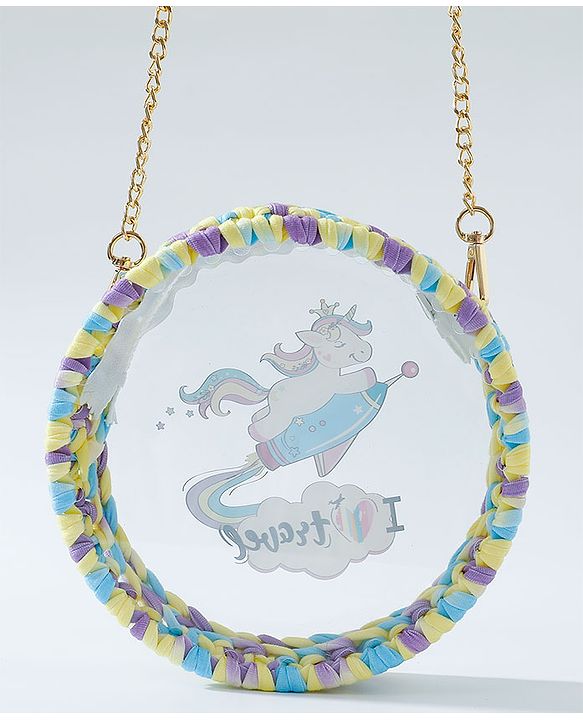 Babyhug Sling Bag Unicorn Print- Multicolor