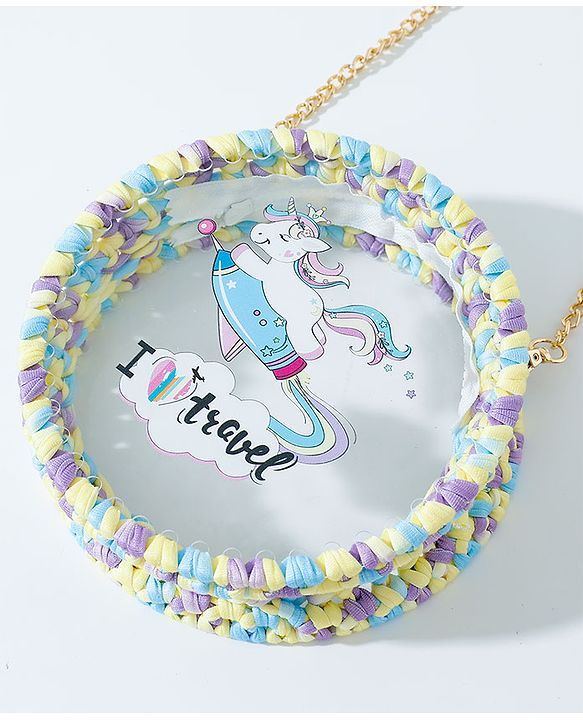 Babyhug Sling Bag Unicorn Print- Multicolor