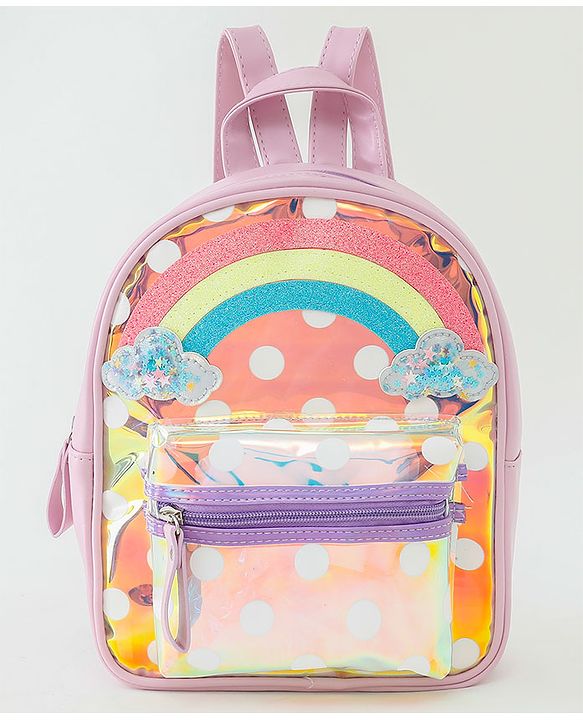 Babyhug Rainbow design Fashion Backpack - Purple