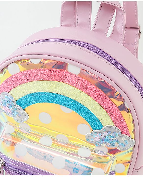 Babyhug Rainbow design Fashion Backpack - Purple