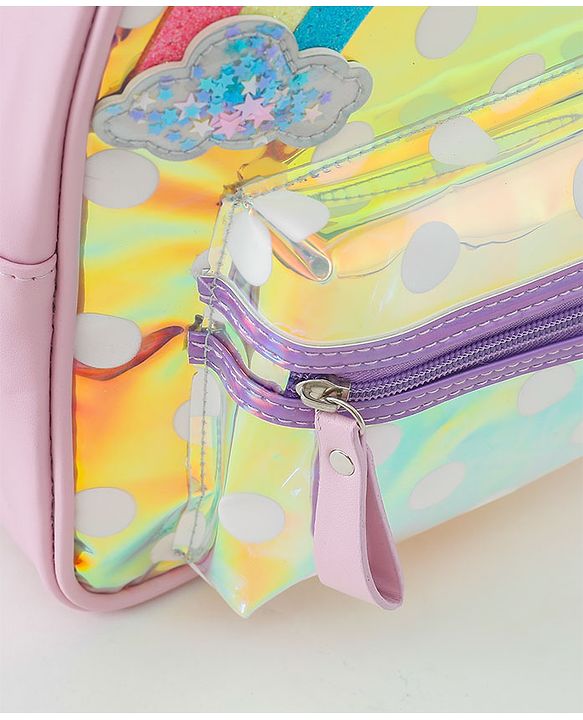 Babyhug Rainbow design Fashion Backpack - Purple