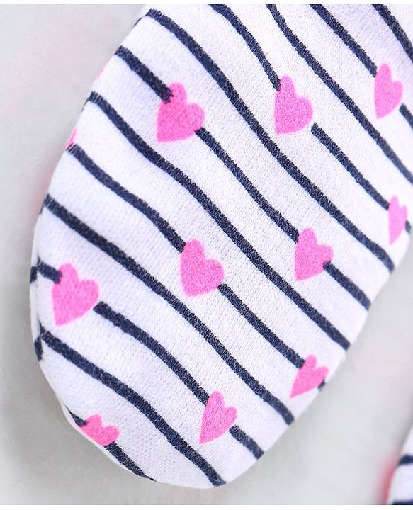 Babyhug 100% Cotton Mittens Butterfly Print Pack of 3 - Pink & Blue