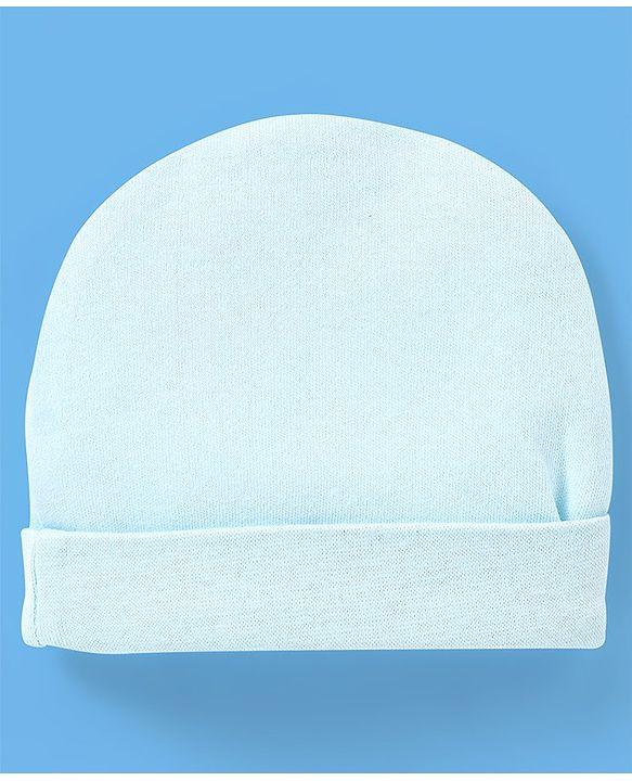 Babyhug 100% Cotton Animal Print Cap - Blue