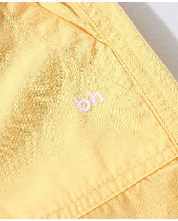 Babyhug 100% Cotton Woven Knee Length Solid Bermuda - Yellow