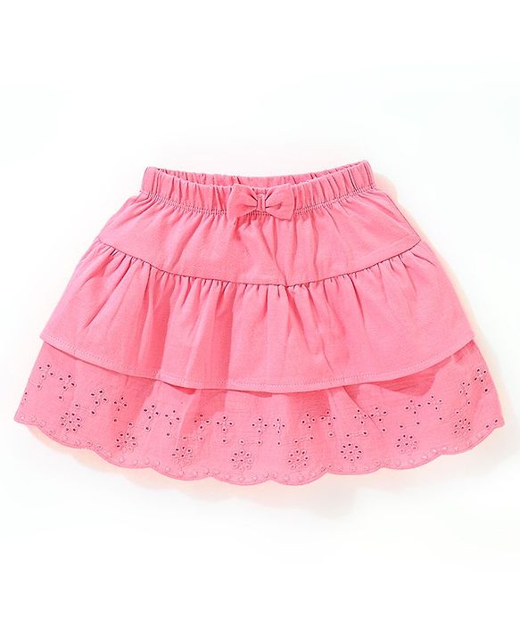 Babyhug 100% Cotton Sleeveless Floral Printed Top and Skirt Set - Green & Pink