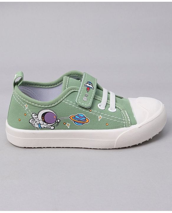Cute Walk by Babyhug Velcro Closure Casual Shoes with Astro Graphics - Green