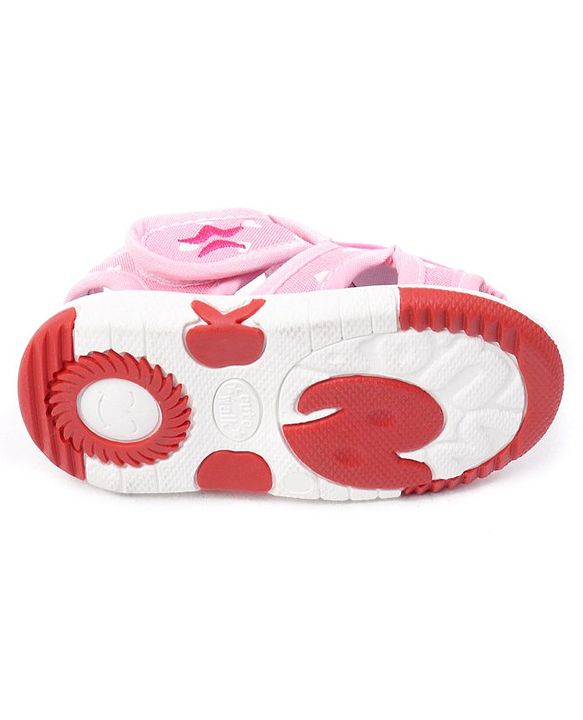 Cute Walk by Babyhug Velcro Closure Sandals Heart Patch - Pink