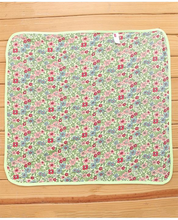 Babyhug Terry Bath Towel Floral Print - Green