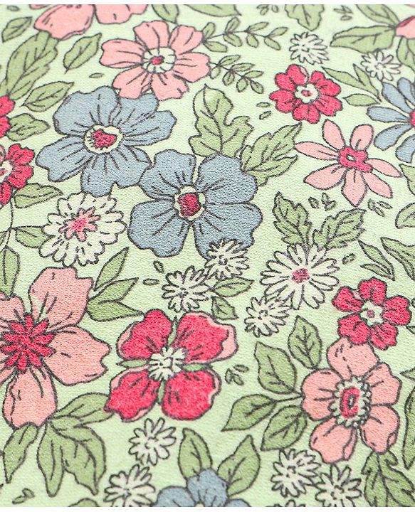 Babyhug Terry Bath Towel Floral Print - Green