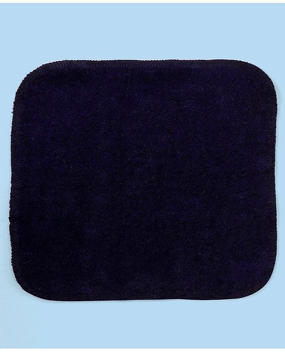 Babyhug Knitted Terry Wash Cloth Pack of 6 Swirls Print - Navy & White