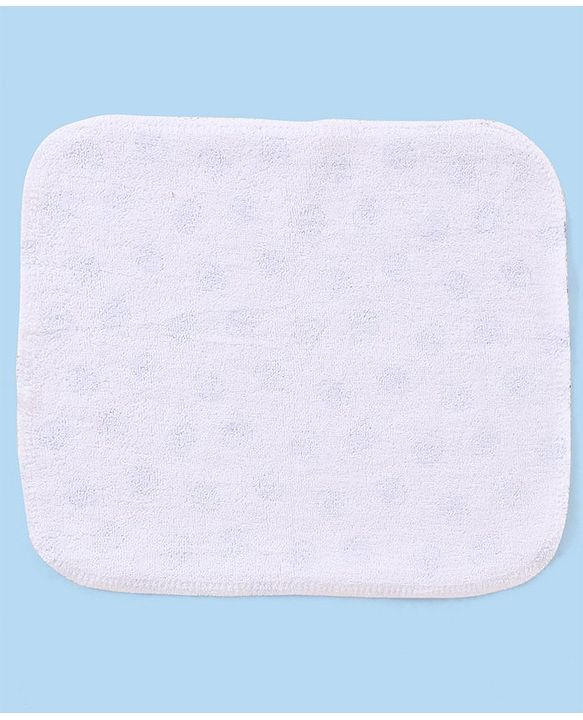 Babyhug Knitted Terry Wash Cloth Pack of 6 Swirls Print - Navy & White