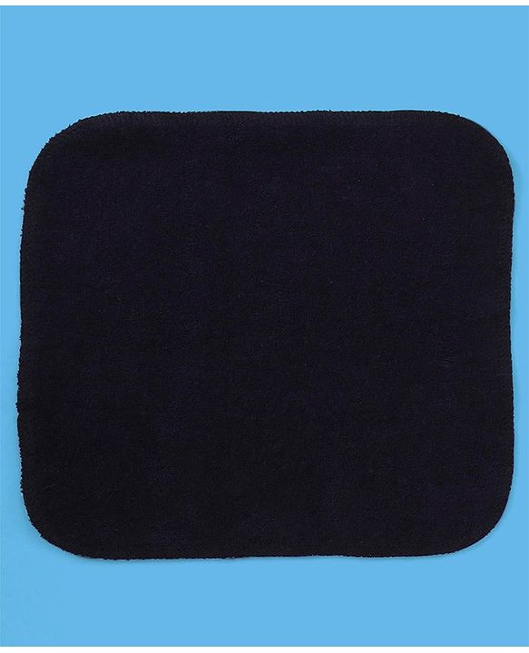 Babyhug Knitted Terry Solid Wash Cloth Pack of 6 - Navy Sky Blue & Red