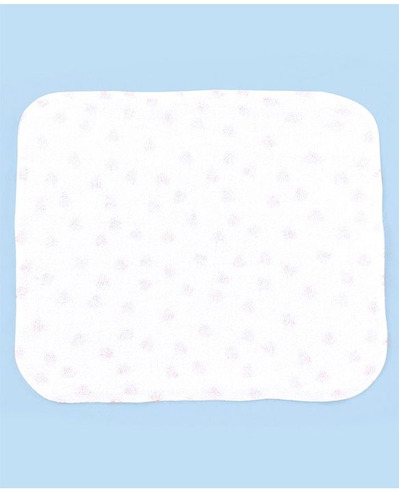 Babyhug Knitted Terry Wash Cloth Pack of 6 Paws Print - Orange & White