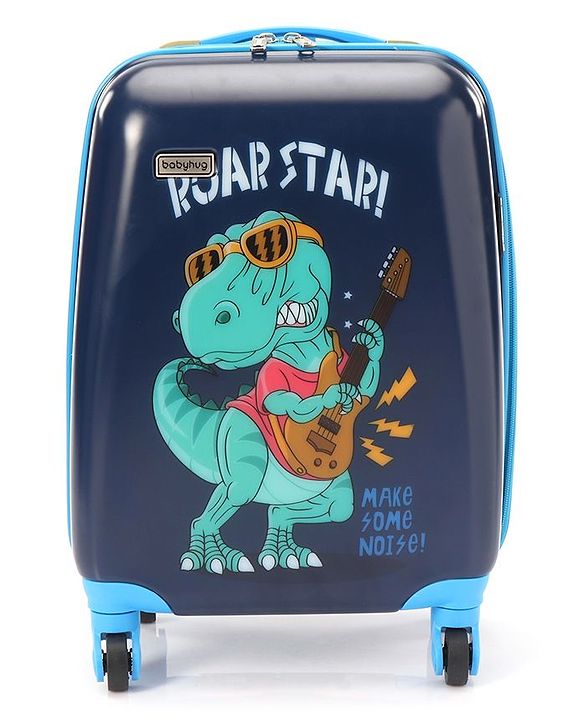 Babyhug Rock Star Kids Small 1 Day Trip  Trolley Bag Dino Print - 18 Inches