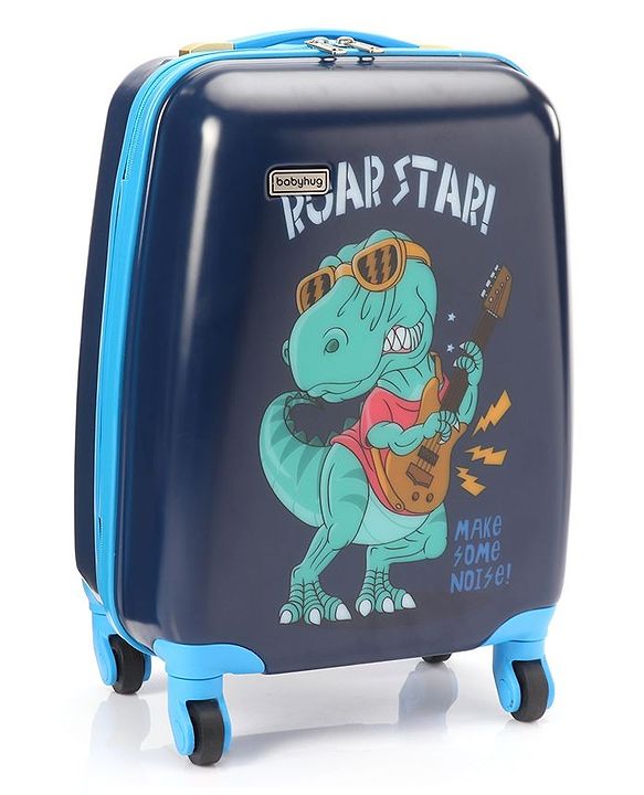 Babyhug Rock Star Kids Small 1 Day Trip  Trolley Bag Dino Print - 18 Inches