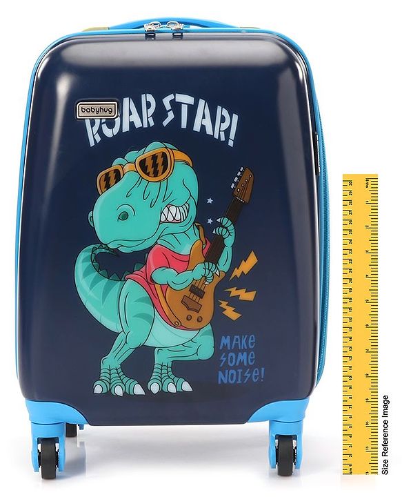 Babyhug Rock Star Kids Small 1 Day Trip  Trolley Bag Dino Print - 18 Inches