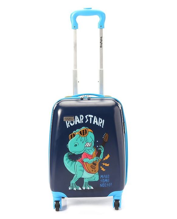 Babyhug Rock Star Kids Small 1 Day Trip  Trolley Bag Dino Print - 18 Inches