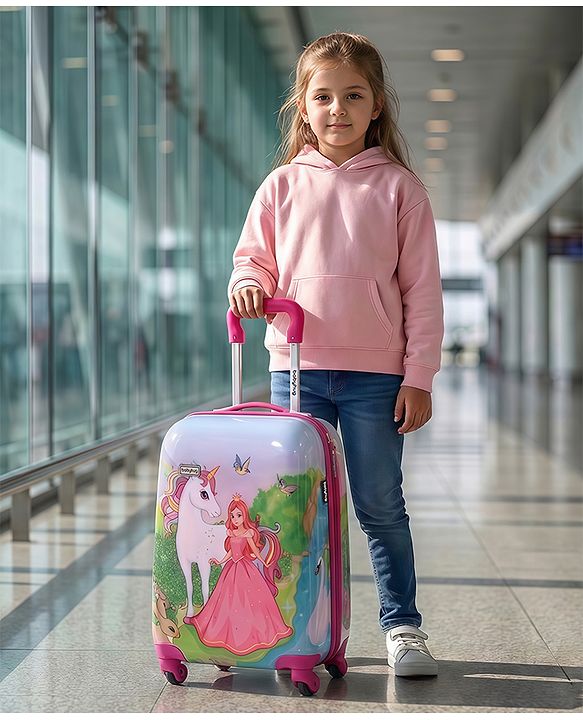 Babyhug Rock Star Kids Small 1 Day Trip  Trolley Bag Dino Print - 18 Inches
