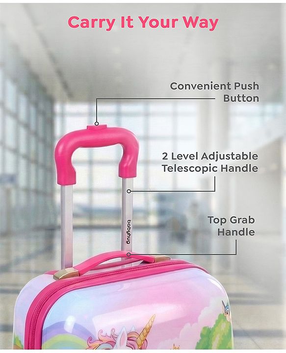Babyhug Rock Star Kids Small 1 Day Trip  Trolley Bag Dino Print - 18 Inches