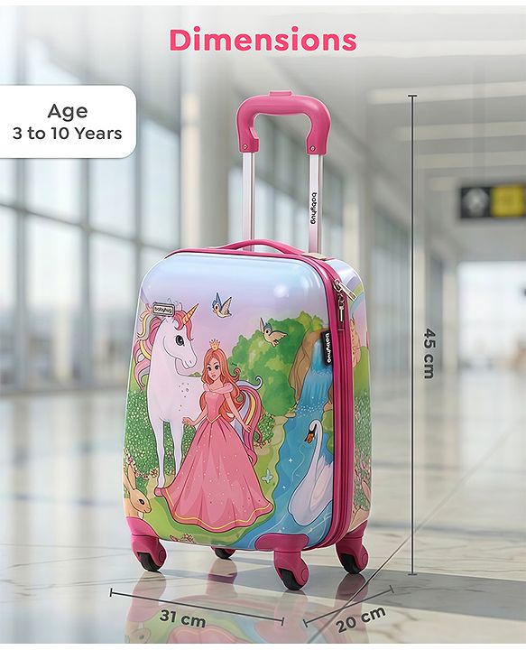 Babyhug Rock Star Kids Small 1 Day Trip  Trolley Bag Dino Print - 18 Inches