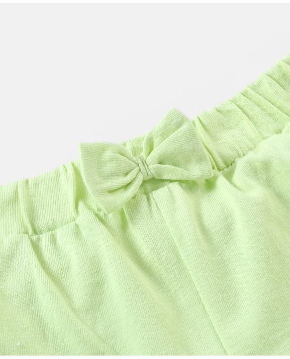 Babyhug 100% Cotton Sleeveless Top and Shorts Set Floral Print - Green & Blue