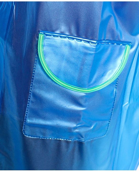 Babyhug PVC  Opaque Full Sleeves Happy Face Raincoat - Blue