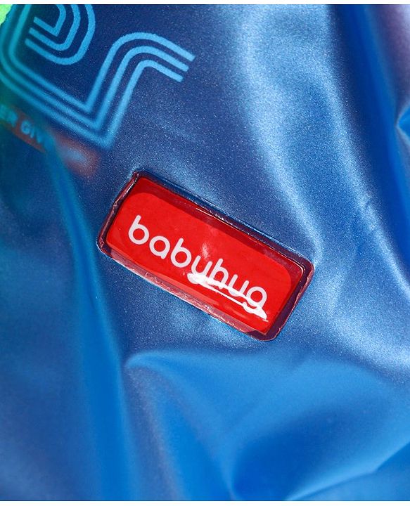 Babyhug PVC  Opaque Full Sleeves Happy Face Raincoat - Blue