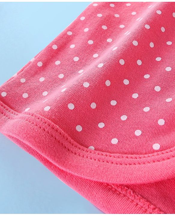 Babyhug 100% Cotton Knit Short Sleeves Set of Vests Butterfly Print Pack of 3 - Pink White & Yellow