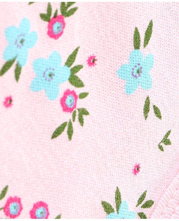 Babyhug 100% Cotton Antibacterial Half Sleeves Vests Dino Print Pack of 3 - Blue & Pink