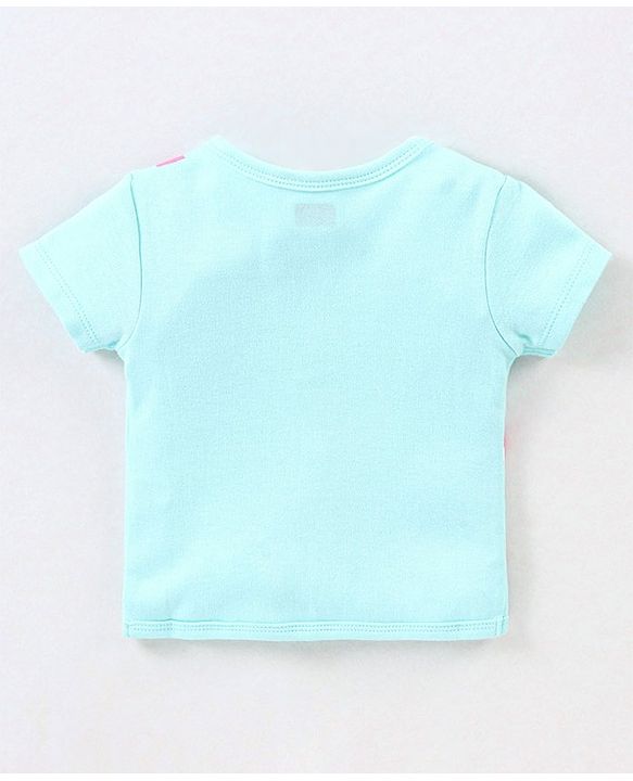 Babyhug 100% Cotton Antibacterial Half Sleeves Vests Dino Print Pack of 3 - Blue & Pink