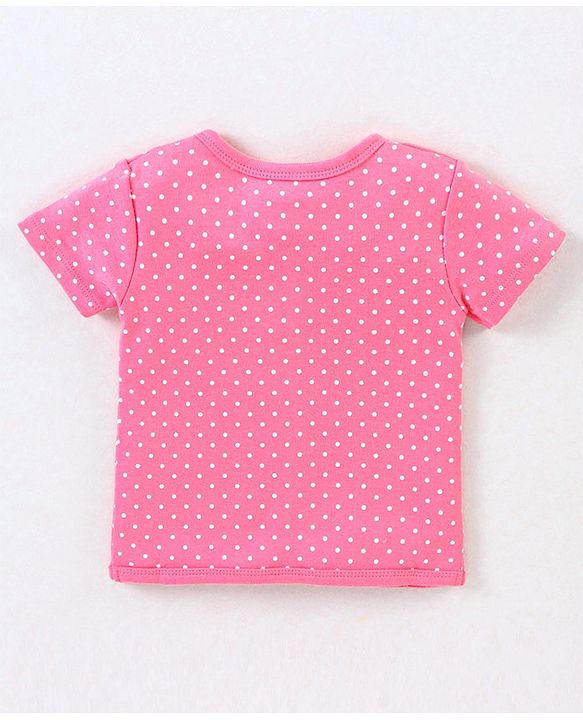 Babyhug 100% Cotton Antibacterial Half Sleeves Vests Dino Print Pack of 3 - Blue & Pink