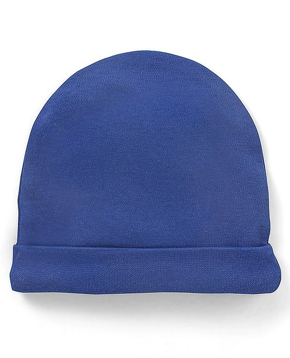 Babyhug 100% Cotton Cap Tiger Print Navy - Diameter 9.5 cm