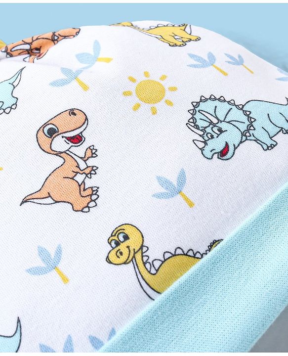 Babyhug 100% Cotton Cap Dino Printed - Blue