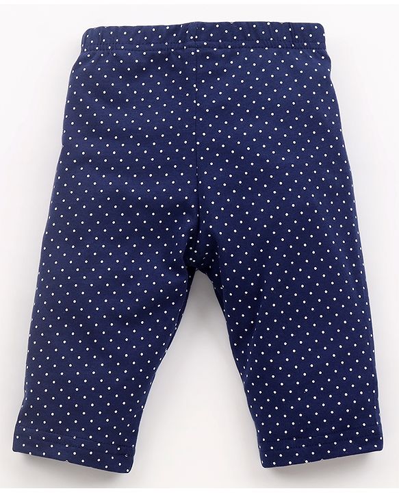Babyhug Three Fourth Leggings Floral Print Pack of 3 - Pink & Blue