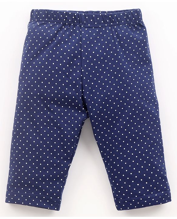 Babyhug Three Fourth Leggings Floral Print Pack of 3 - Pink & Blue