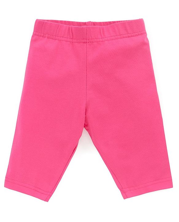 Babyhug Cotton Lycra Three Fourth Leggings Dot & Star Print Pack of 3 - Multicolor