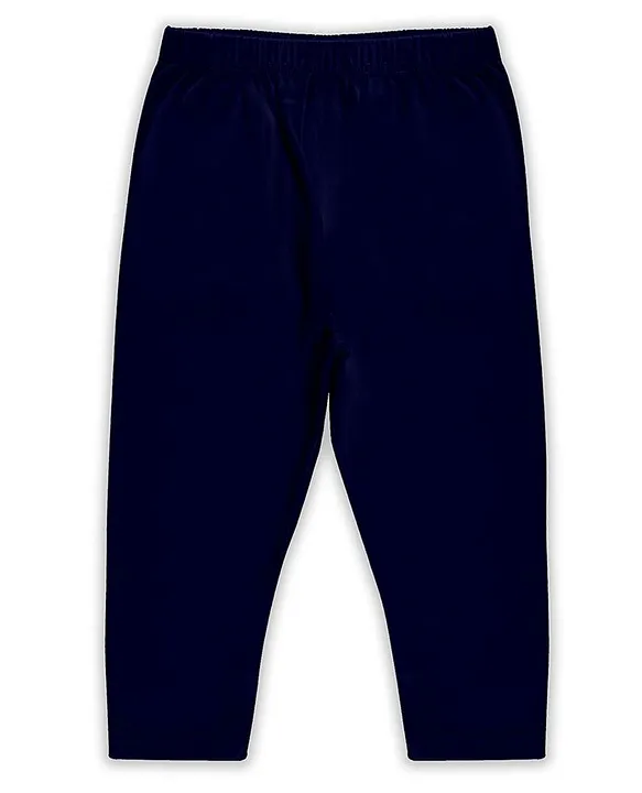 Buy Kiddopanti Solid Capri Legging Navy Blue for Girls (8-10Years) Online  in India, Shop at  - 13142912