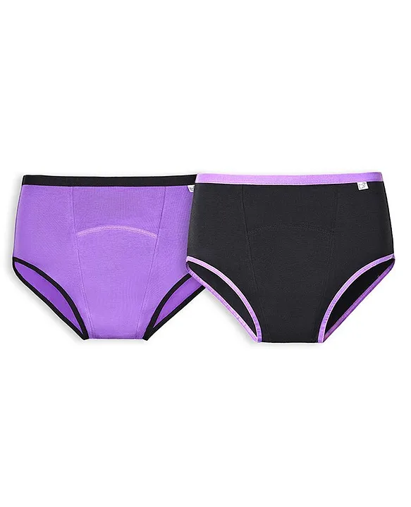 SuperBottoms Pack Of 2 Max Absorb Bladder Leak Incontinence Absorbs Light  Pee Leaks Underwear Black Purple Online in India, Buy at Best Price from   - 13142999