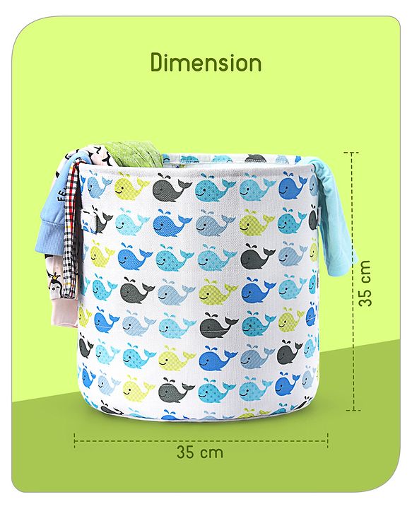 Babyhug Canvas Storage Bag Jungle Print- White