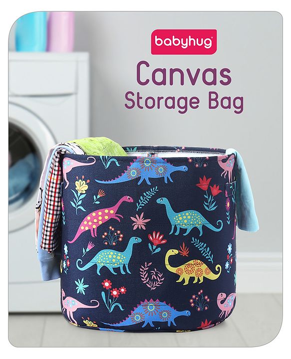Babyhug Canvas Storage Bag Jungle Print- White