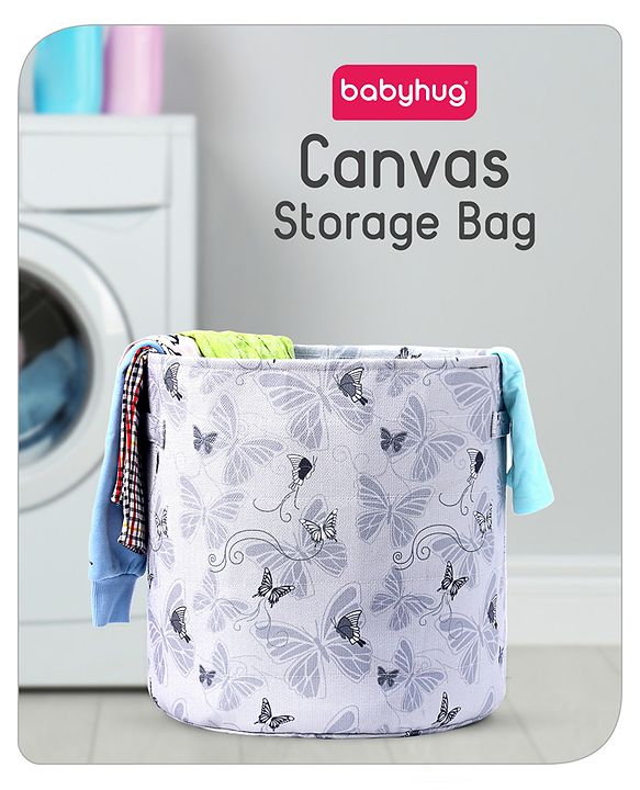 Babyhug Canvas Storage Bag Jungle Print- White
